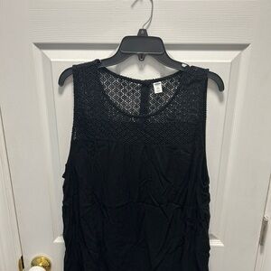 Old Navy Black Ruched Sleeveless Tank Top